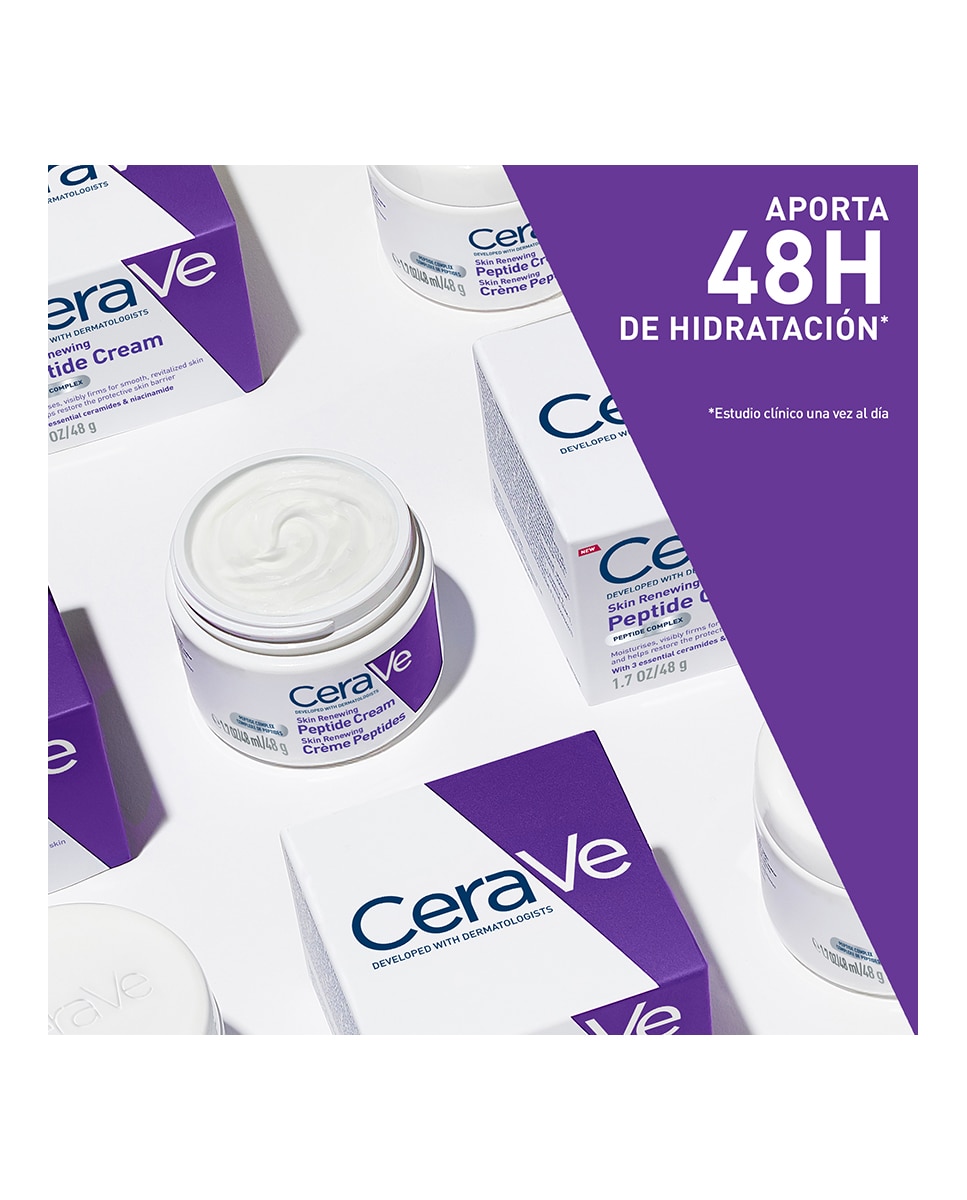 Crema reafirmante e hidratante con Péptidos ceramidas y niacinamida Skin Renewing  48 G CeraVe 4
