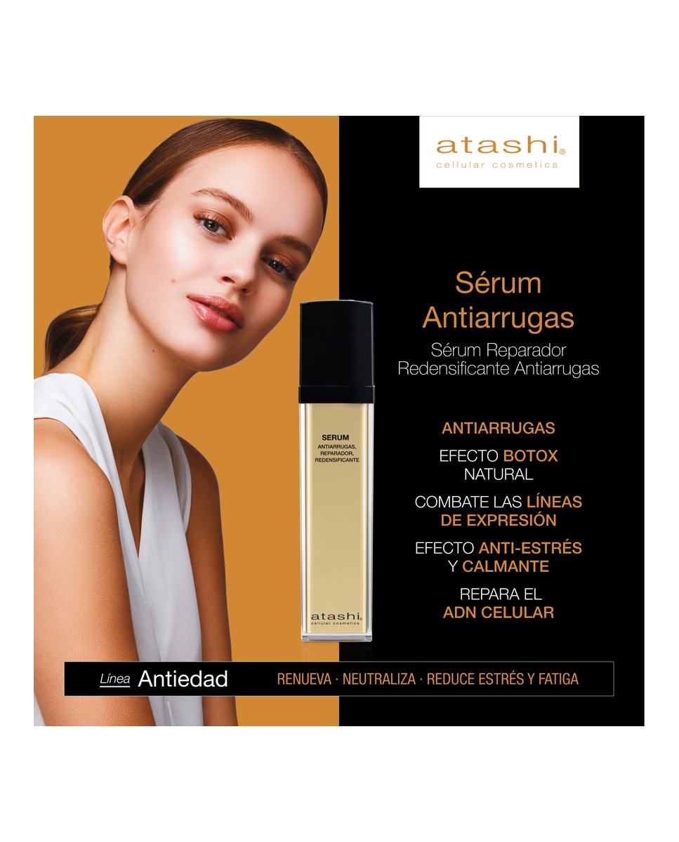 Imagen 2 de Sérum Cellular Antiedad Reparador Redensificante Antiarrugas 50 ml Atashi - 50 ml
