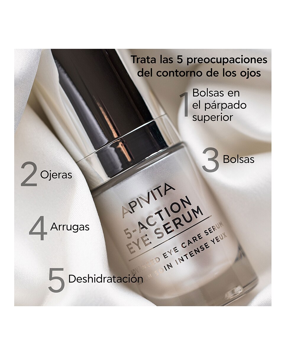 Contorno de ojos 5 Action Apivita - 15 ml 2