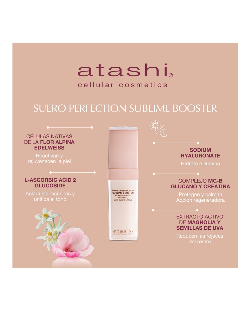 Suero Perfection Sublime Booster Iluminador Despigmentante Atashi - 30 ml 2