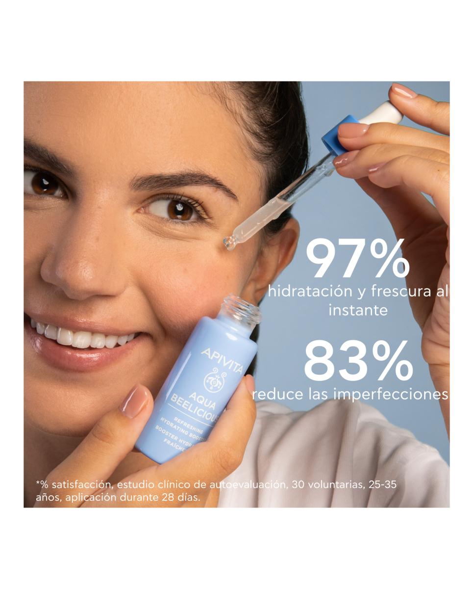 Imagen 4 de Booster Hidratante Y Refrescante Aqua Beelicious 30 Ml Apivita - 30 ml