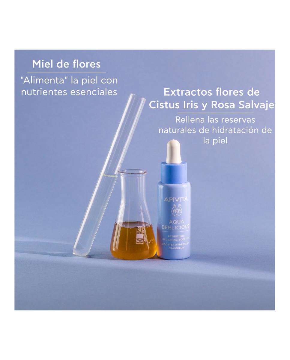 Imagen 6 de Booster Hidratante Y Refrescante Aqua Beelicious 30 Ml Apivita - 30 ml