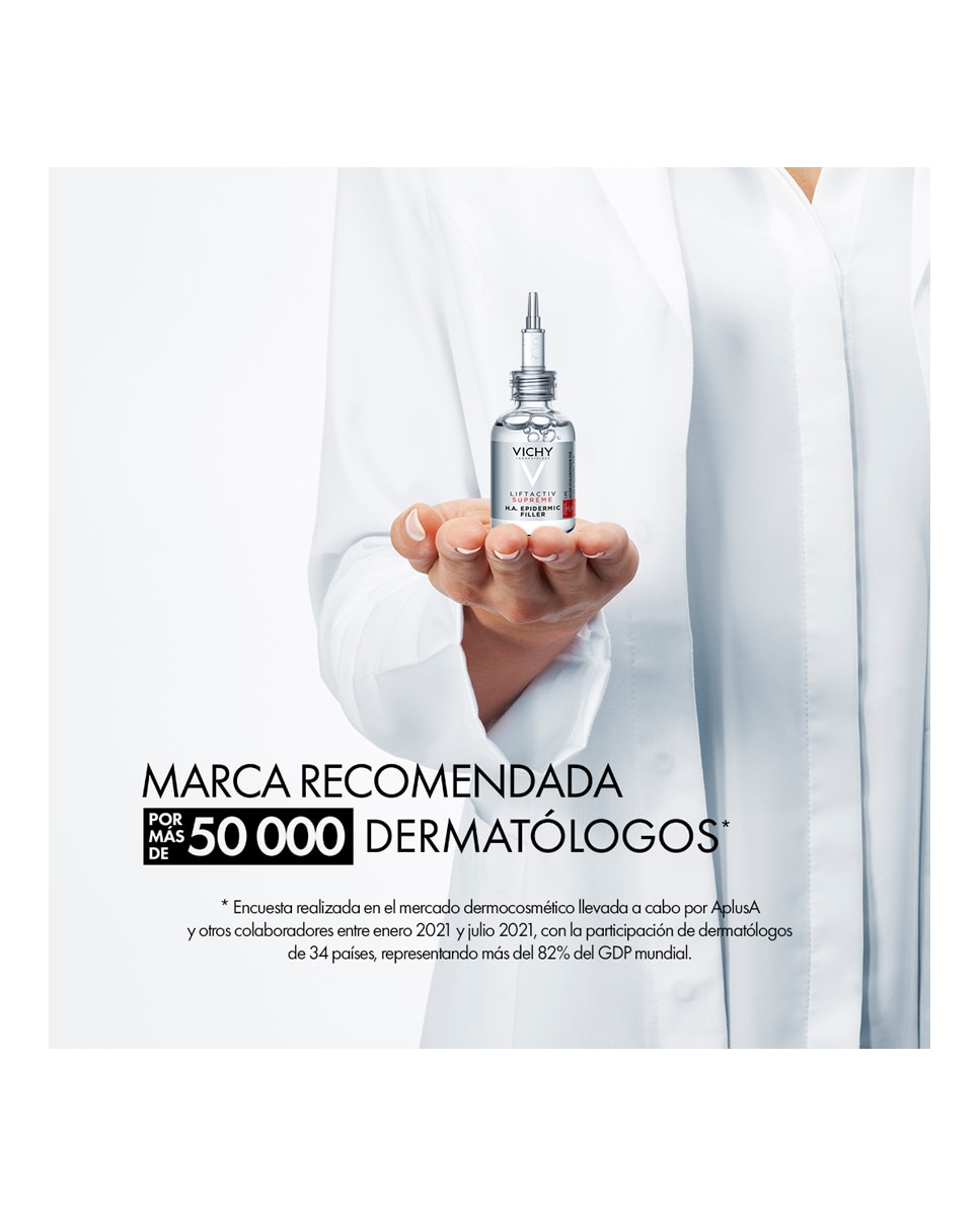 Imagen 10 de Sérum Antiarrugas Rostro y Ojos Ácido Hialurónico Liftactiv Supreme H.A. Epidermic Filler 30 ml Vichy - 30 ml