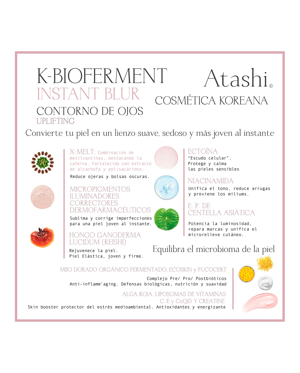 Contorno de Ojos K-Bioferment Piel Sensible Atashi - 15 ml 4