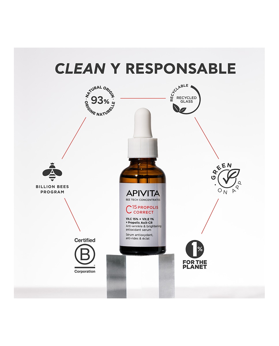 Sérum Corrector C15 Propóleo Apivita - 30 ml 7