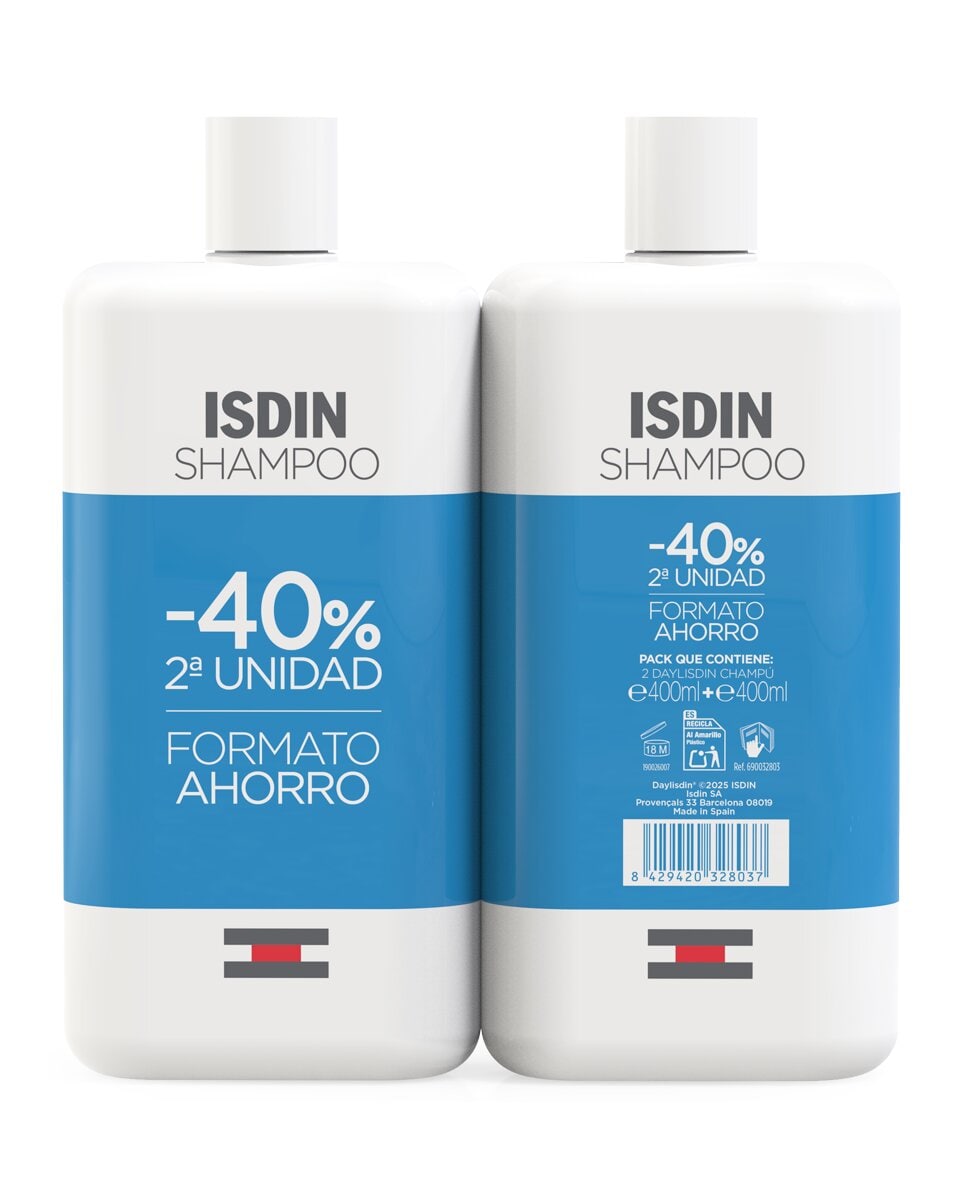 Duplo Champú Ultra Suave Daylisdin® Isdin 1