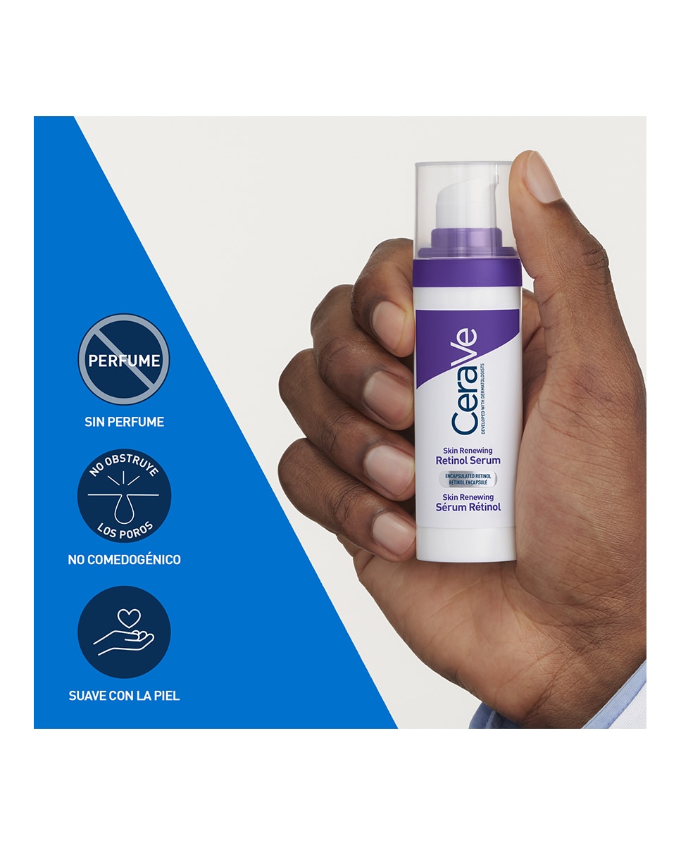 Sérum para líneas de expresión y arrugas con retinol encapsulado y ceramidas Skin Renewing Retinol 30 ml CeraVe 6