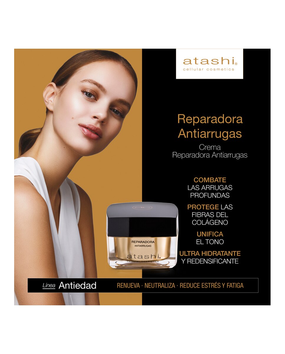 Crema Cellular Antiedad Reparadora Antiarrugas Atashi - 50 ml 2