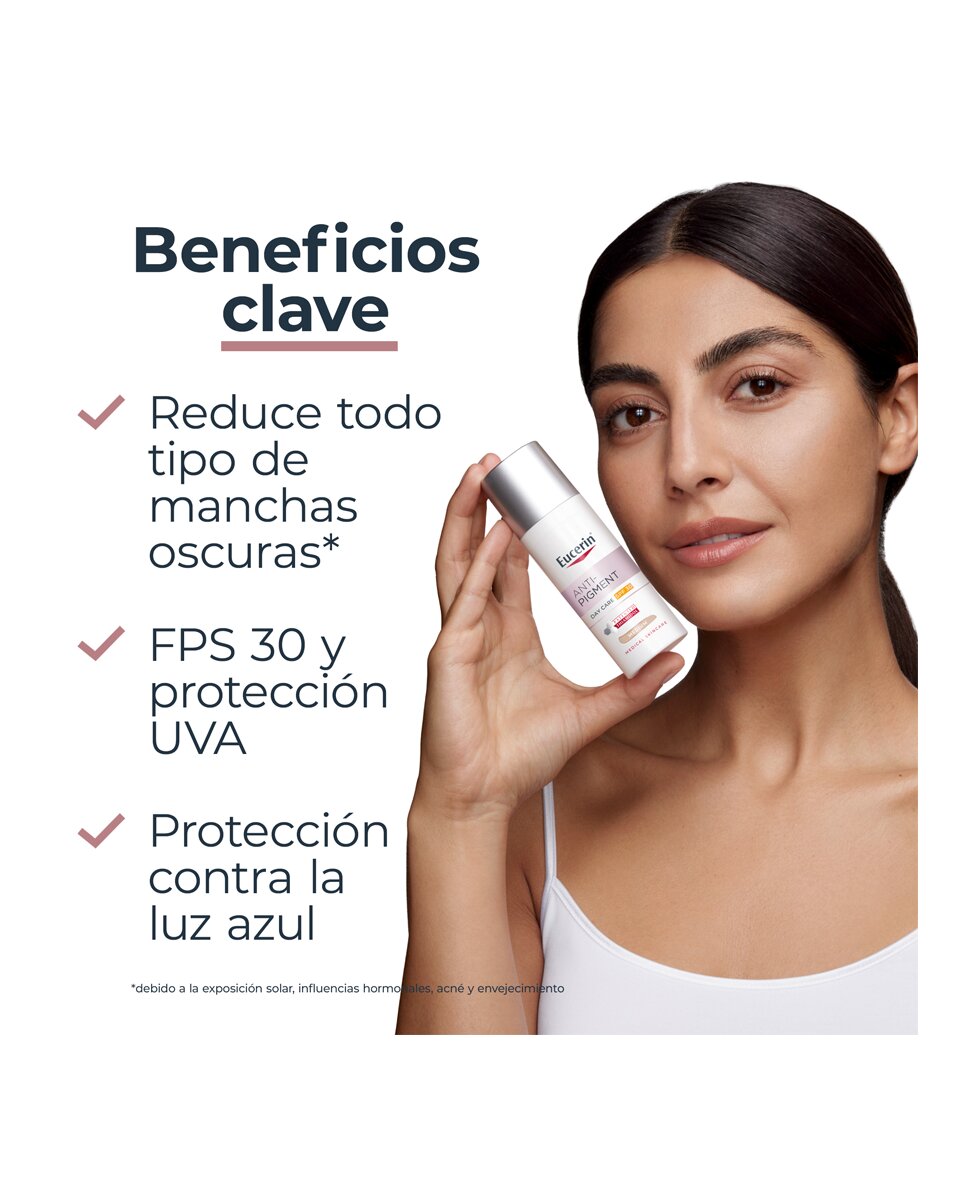 Imagen 3 de Crema de día Anti-Pigment FPS 30 con color 50 ml Eucerin