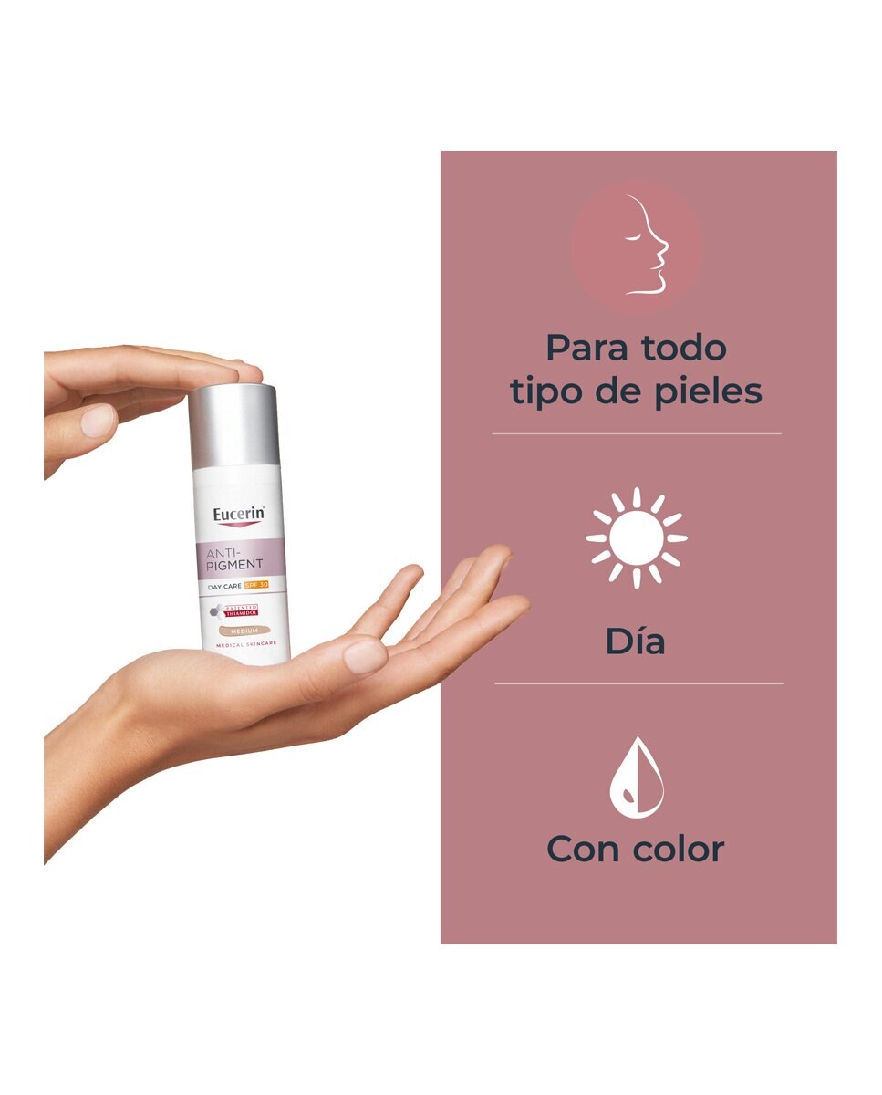 Imagen 4 de Crema de día Anti-Pigment FPS 30 con color 50 ml Eucerin