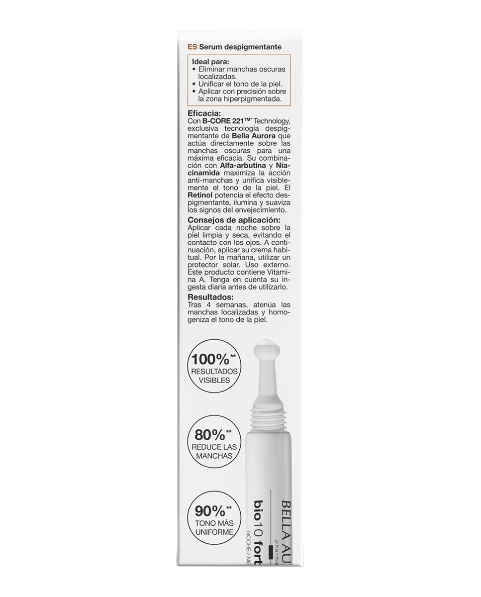 Sérum Despigmentante Intensivo Nocturno 9 ml Bella Aurora - 9 ml 6