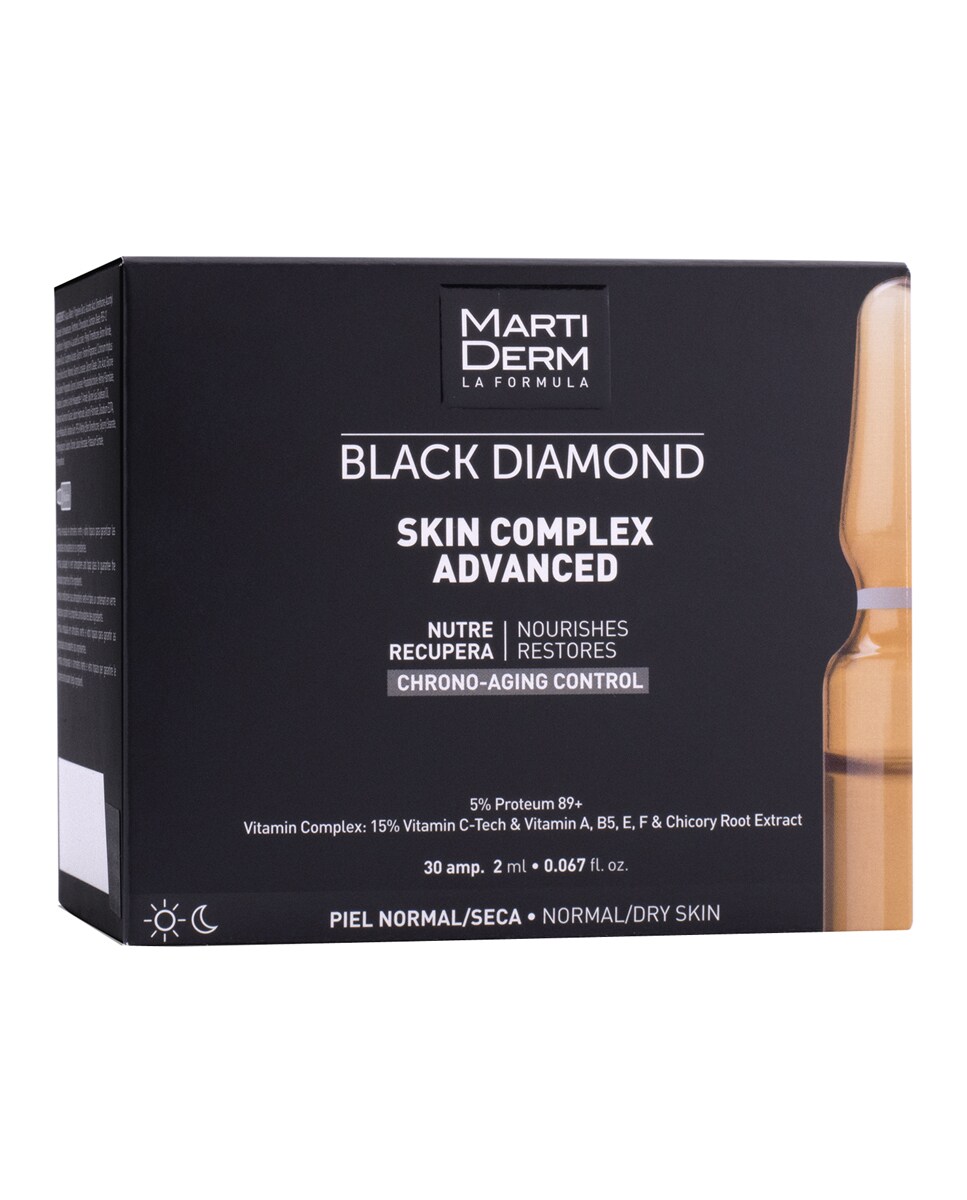 30 Ampollas Antiedad Skin Complex Advanced Black Diamond MartiDerm 2