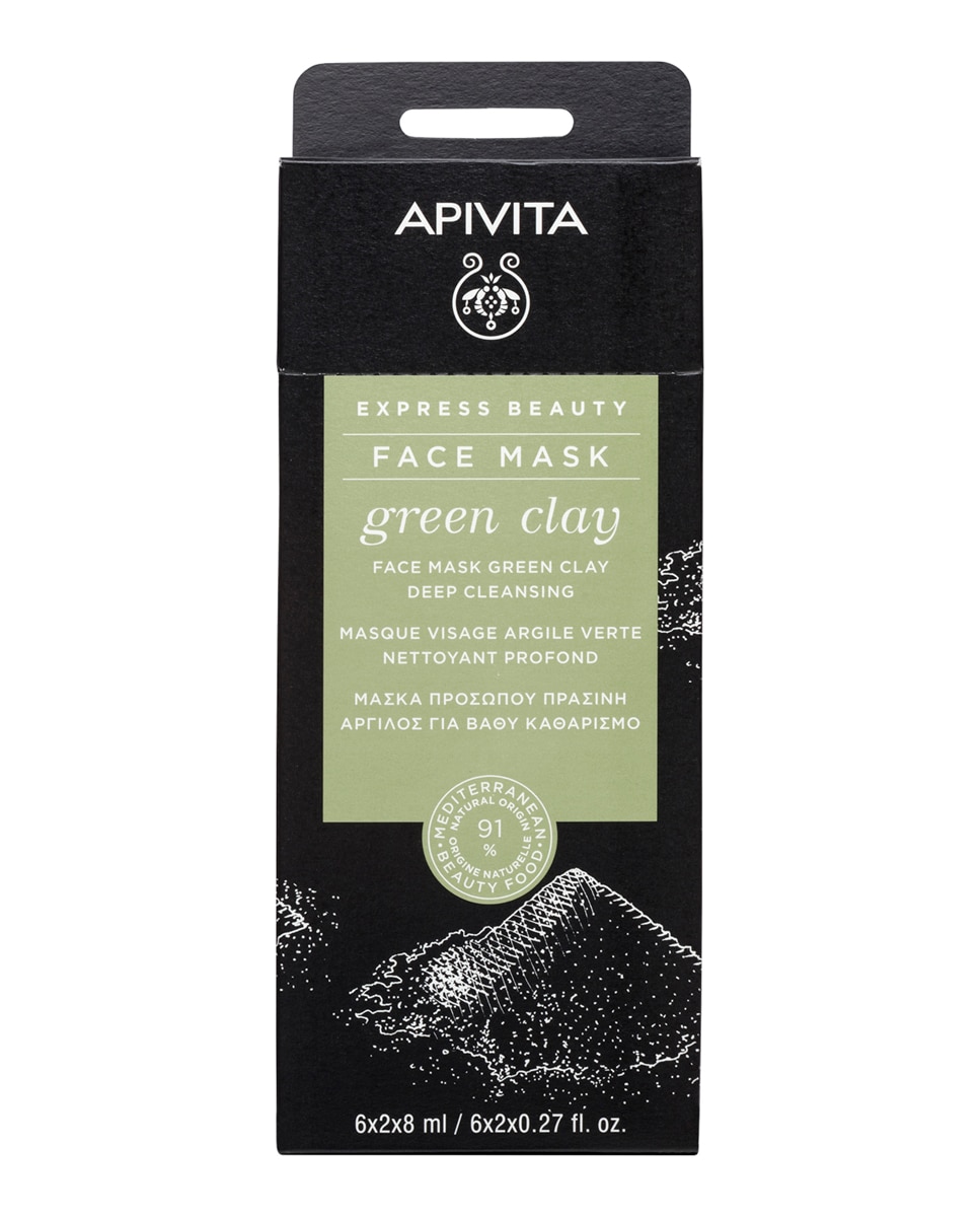 Apivita - Mascarilla Facial Arcilla Verde De Limpieza Profunda Express Beauty 2*8 Ml Apivita.