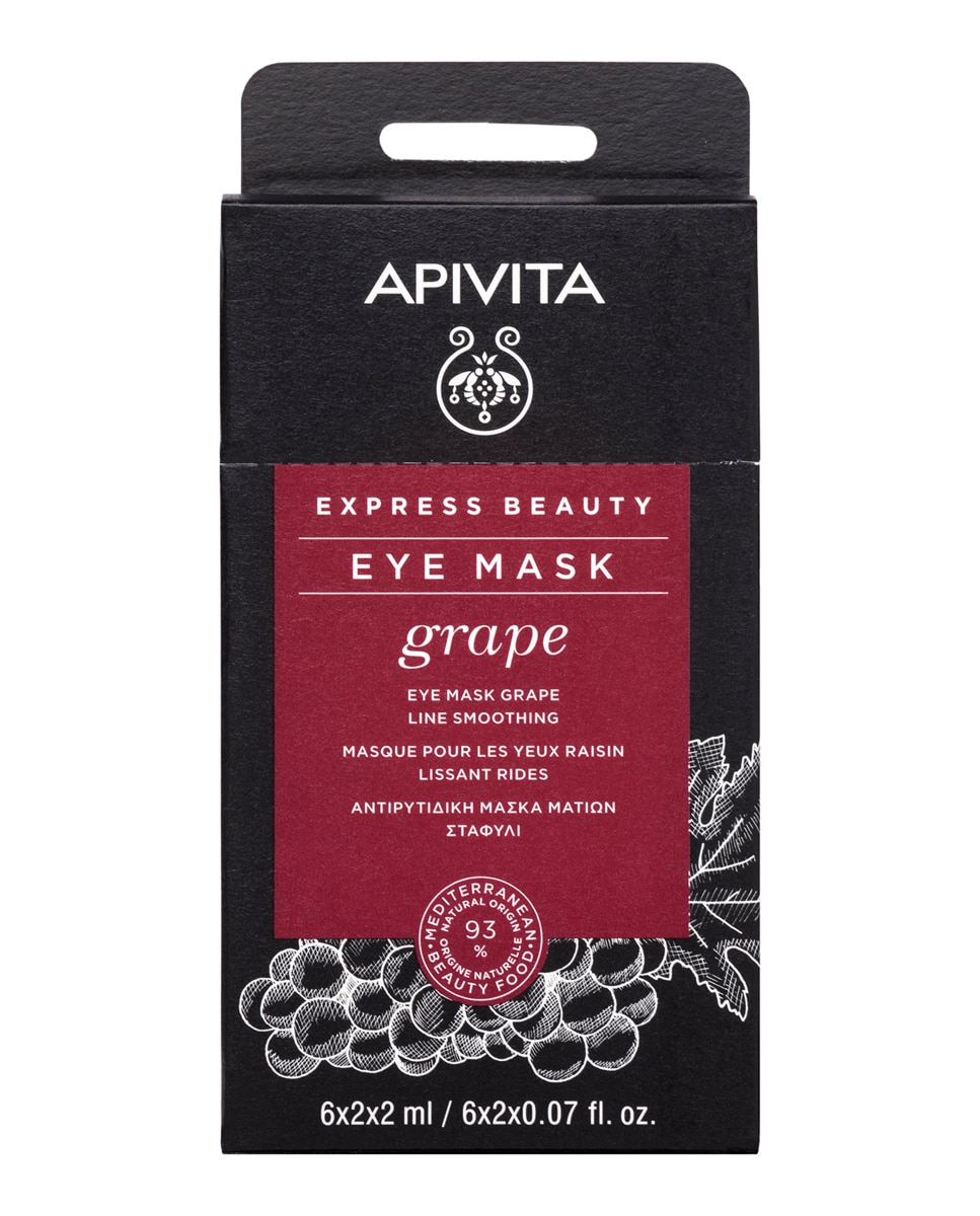 Mascarilla Para El Contorno De Los Ojos Con Uva Antiarru Gas Express Beauty 2*2 Ml Apivita 1