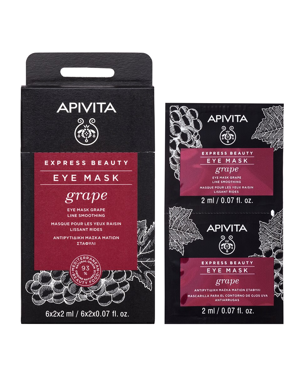 Mascarilla Para El Contorno De Los Ojos Con Uva Antiarru Gas Express Beauty 2*2 Ml Apivita 2