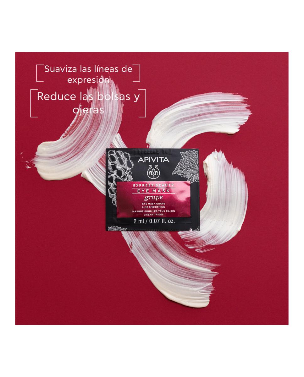 Mascarilla Para El Contorno De Los Ojos Con Uva Antiarru Gas Express Beauty 2*2 Ml Apivita 3