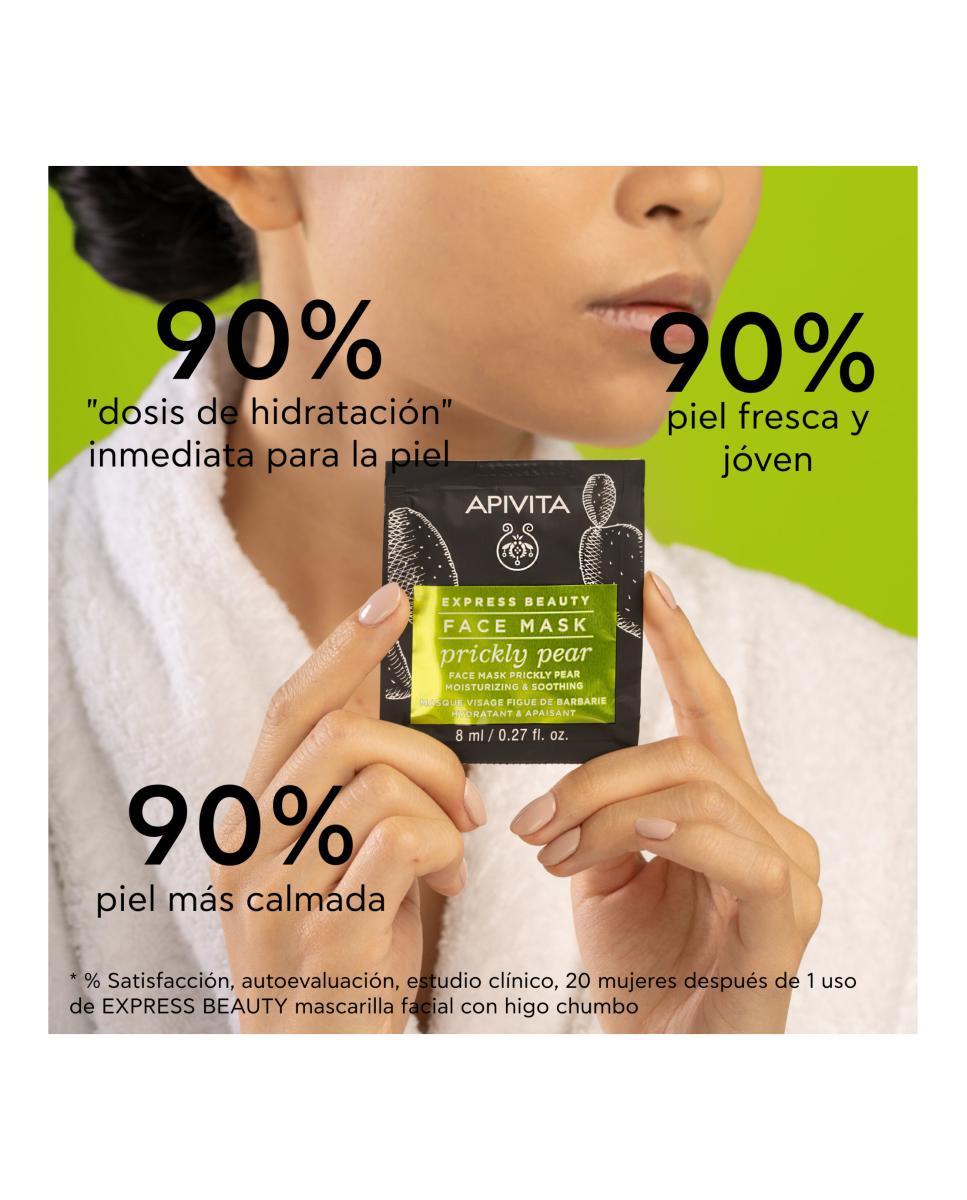 Mascarilla Facial Hi Go Chumbo Hidratante Y Calmante Express Beauty 2*8 Ml Apivita 5