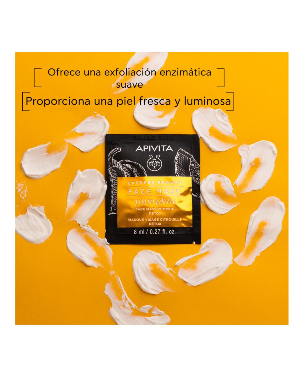 Mascarilla Facial Calabaza Detox Apivita Express Beauty 2*8 Ml Apivita 3