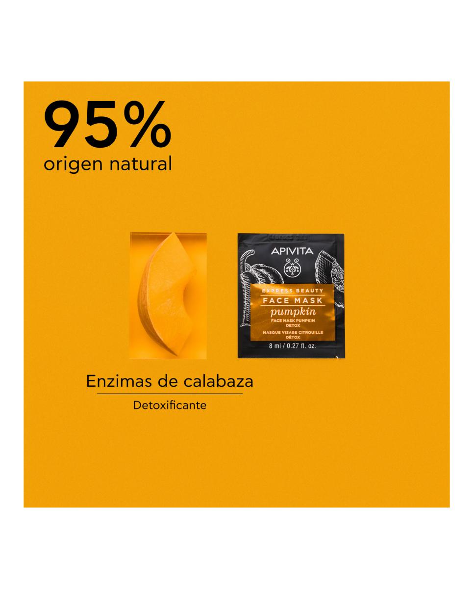 Mascarilla Facial Calabaza Detox Apivita Express Beauty 2*8 Ml Apivita 4