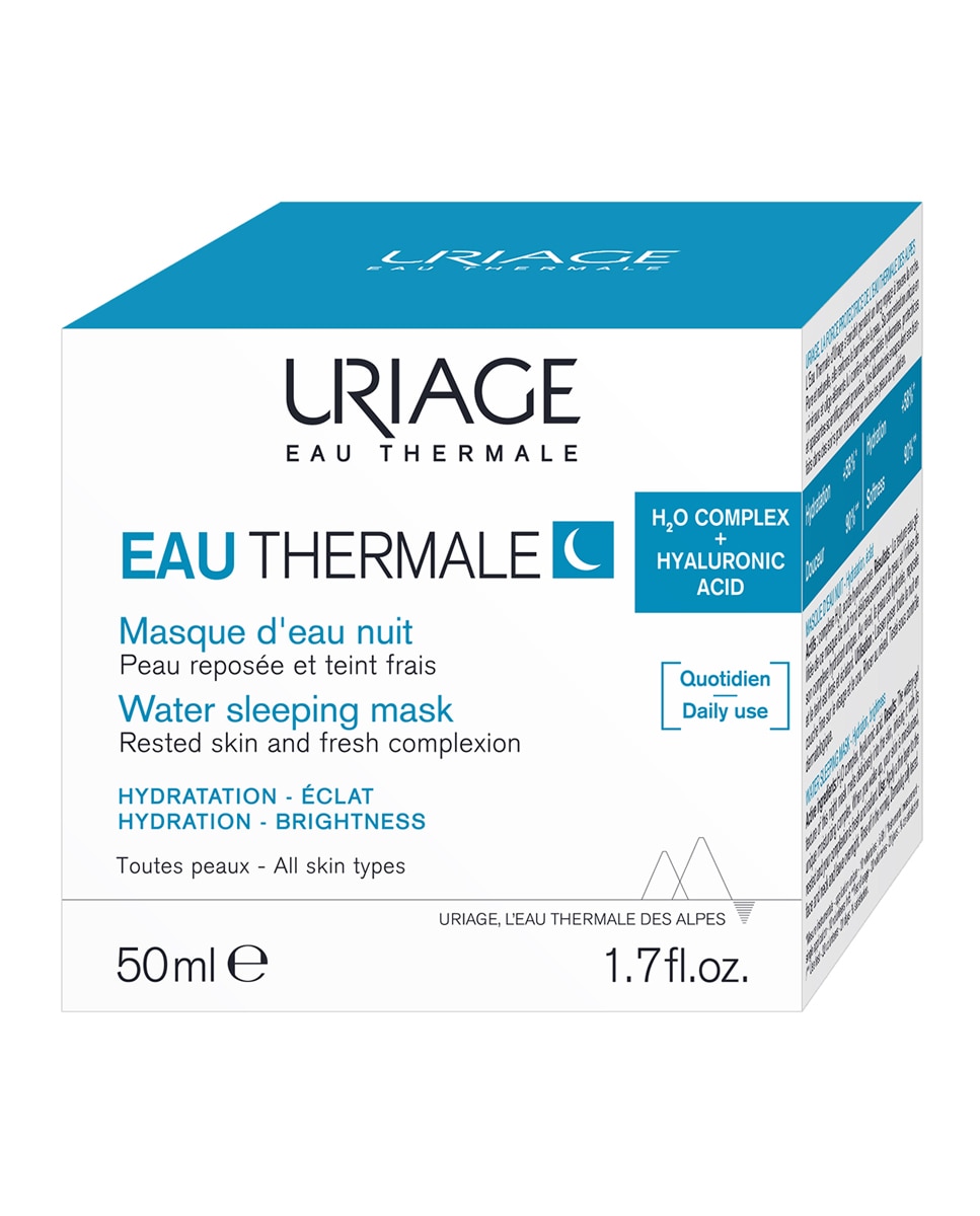 Mascarilla Hidratante De Noche Con Ácido Hialurónico Y Edelweiss Eau Thermale Uriage - 50 ml 2