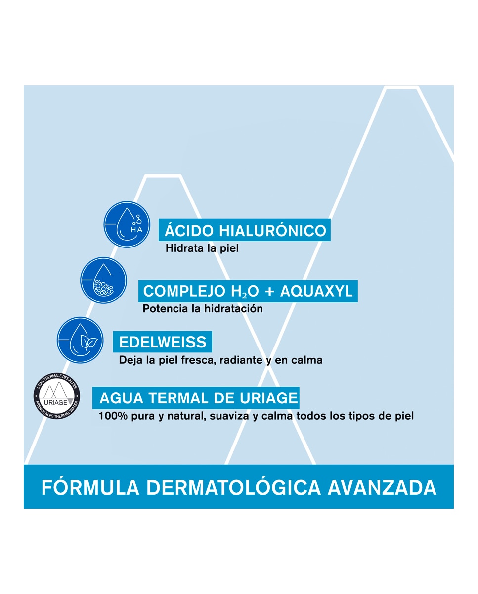 Mascarilla Hidratante De Noche Con Ácido Hialurónico Y Edelweiss Eau Thermale Uriage - 50 ml 7