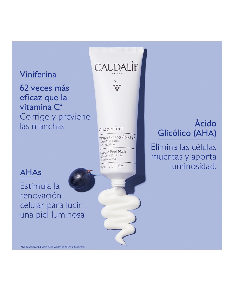 Mascarilla Peeling Glicólico Vinoperfect Caudalie - 75 ml 3