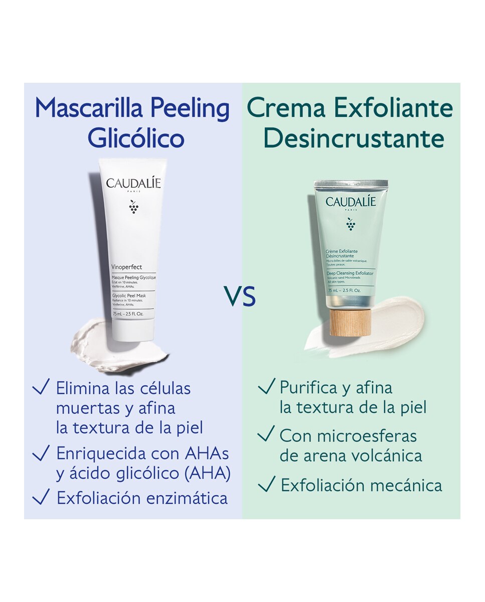 Mascarilla Peeling Glicólico Vinoperfect Caudalie - 75 ml 5