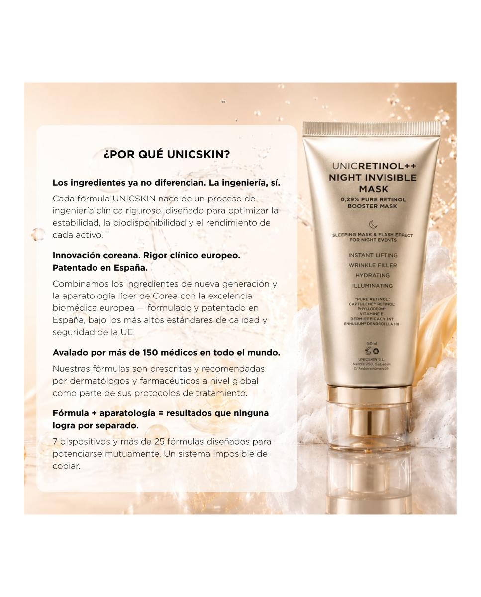 Unicretinol Invisble Night Mask  Tratamiento Nocturno Intensivo  50 Ml 4