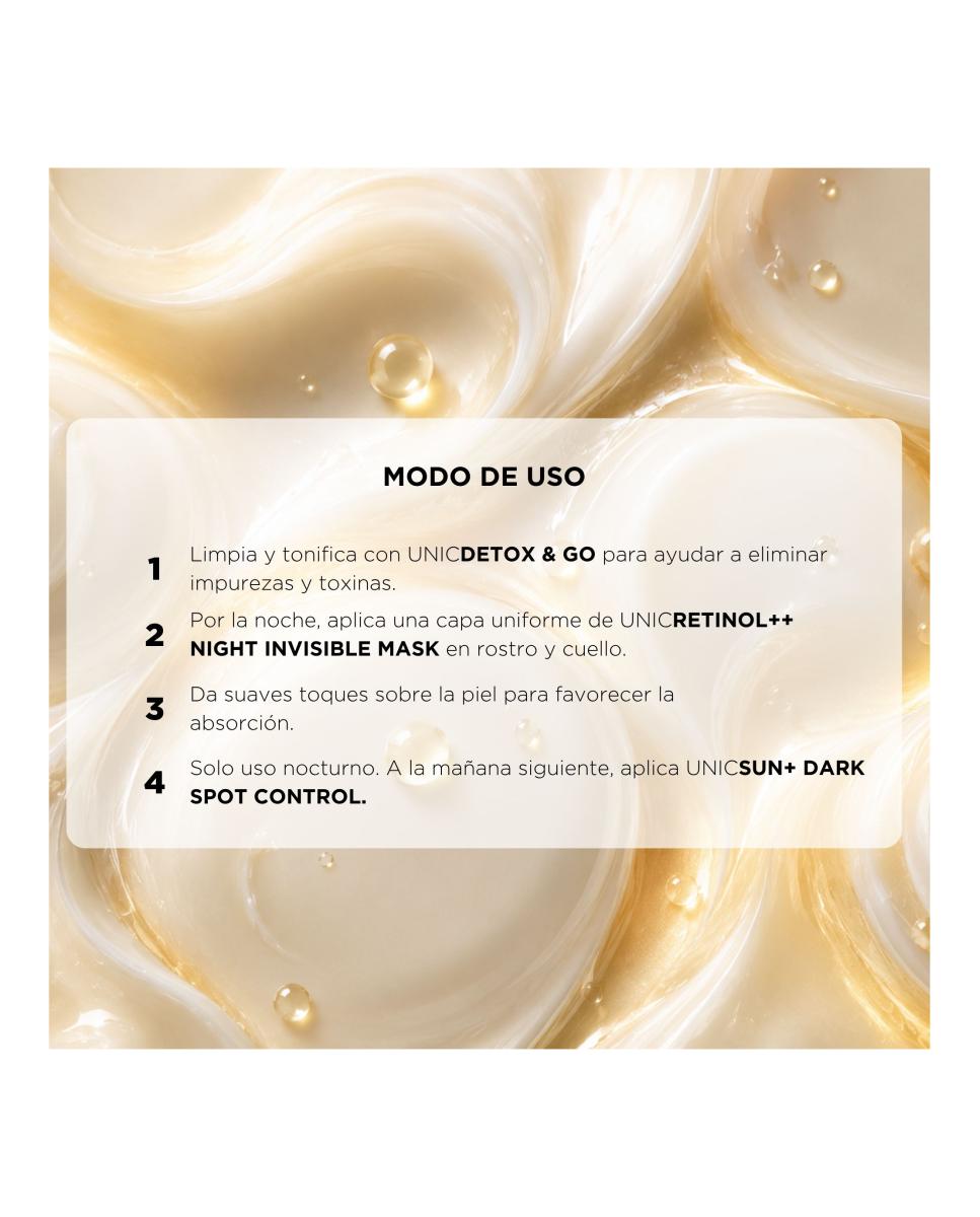 Unicretinol Invisble Night Mask  Tratamiento Nocturno Intensivo  50 Ml 7