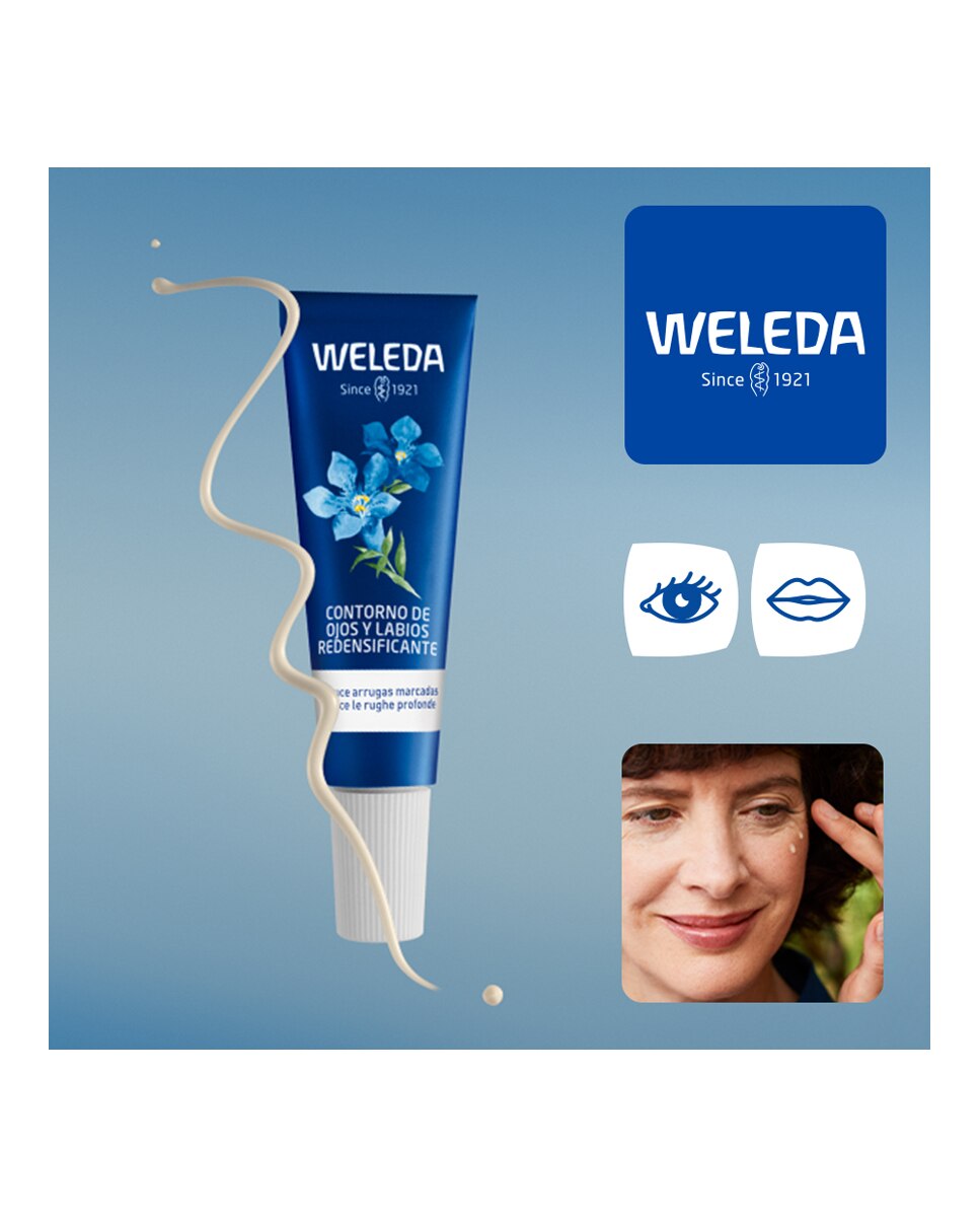 Contorno de ojos y labios redensificante de Genciana azul Weleda 6