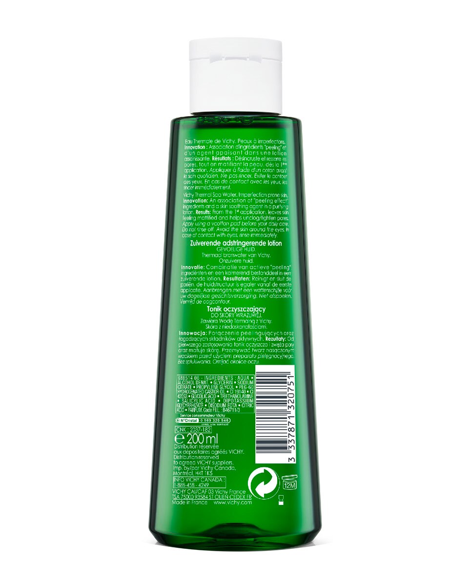 Tónico Purificante Ácido Salicílico Normaderm 200 ml Vichy - 200 ml 2