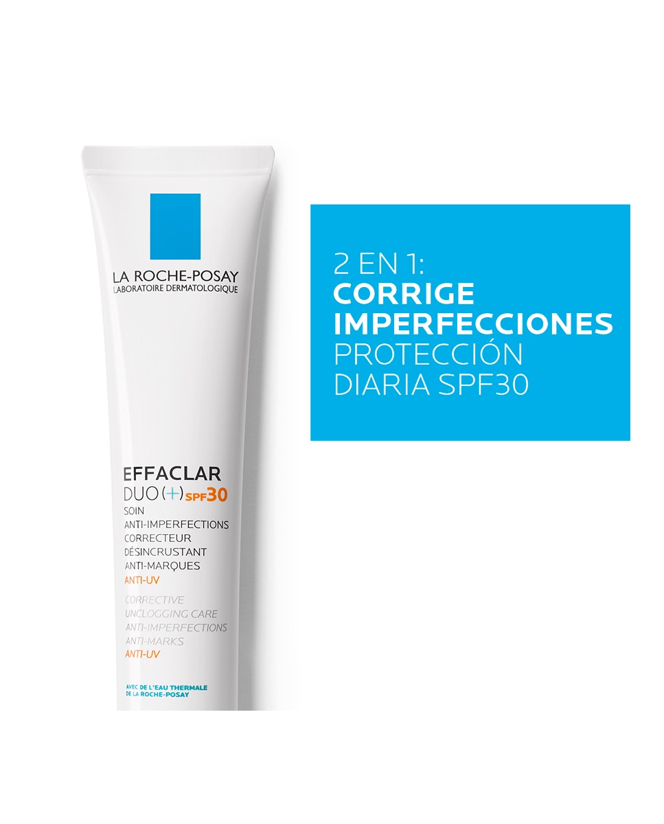 Tratamiento Anti-imperfecciones y Marcas con Protección SPF30 Effaclar Duo (+) La Roche Posay - 40 ml 2