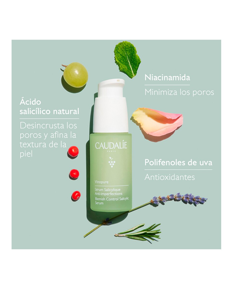 Sérum Anti-imperfecciones Vinopure Caudalie - 30 ml 4