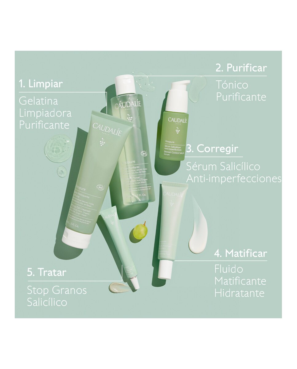 Sérum Anti-imperfecciones Vinopure Caudalie - 30 ml 7