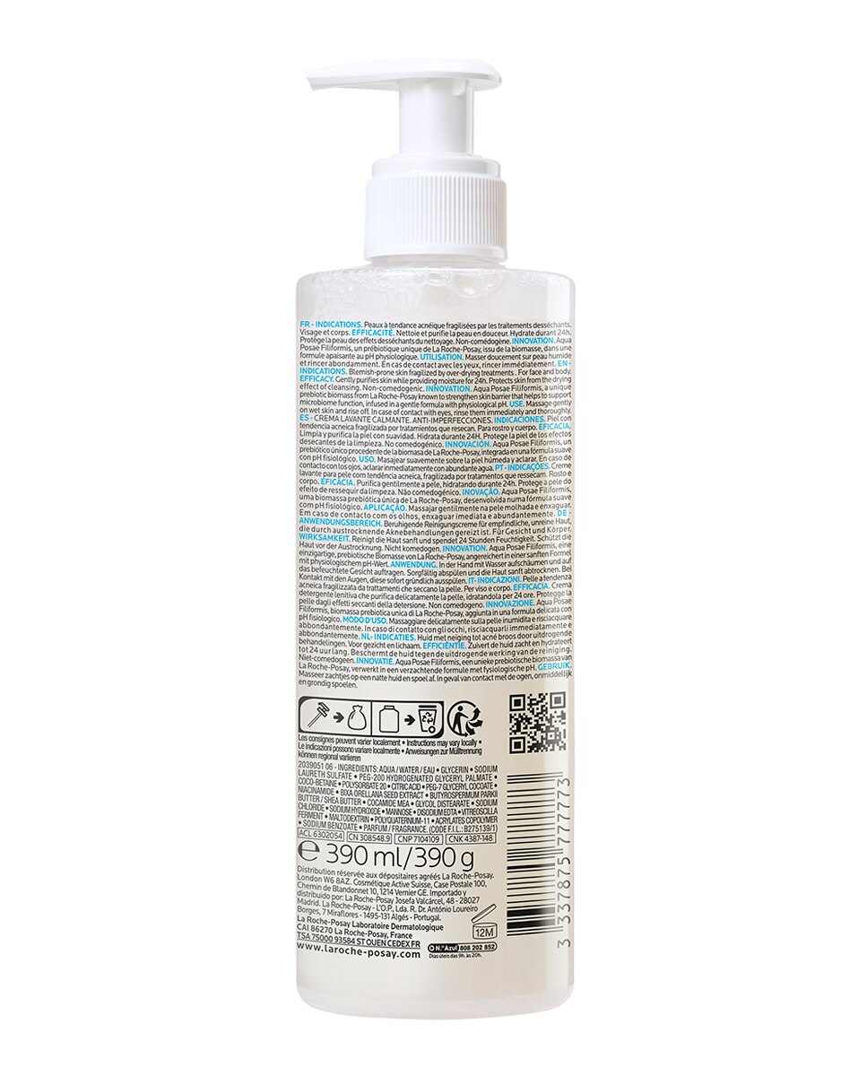 Crema Limpiadora Effaclar H Iso-Biome 390 ml La Roche Posay - 390 ml 2