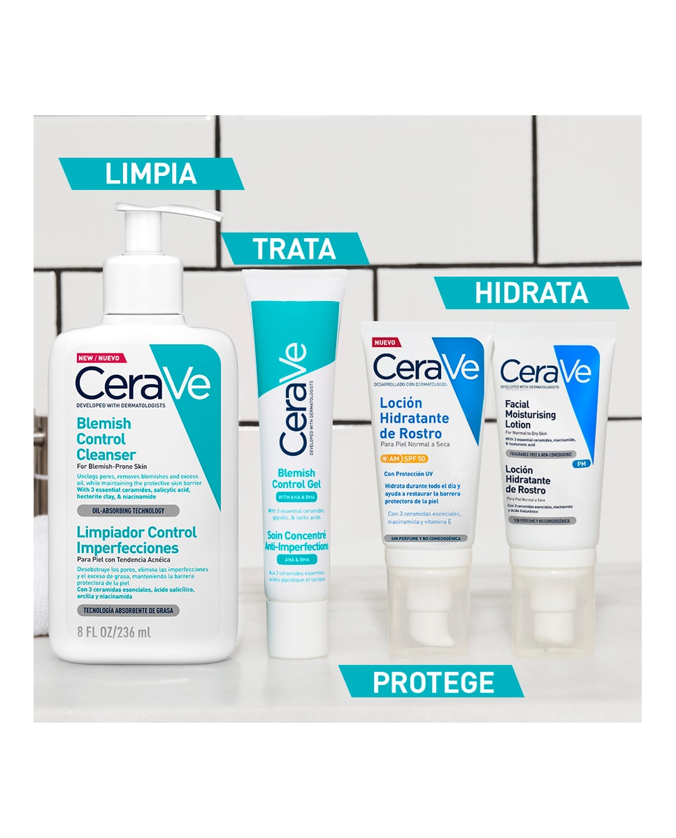 Limpiador Control Imperfecciones con ácido salicílico para pieles grasas y con tendencia acnéica Cerave - 236 ml 11