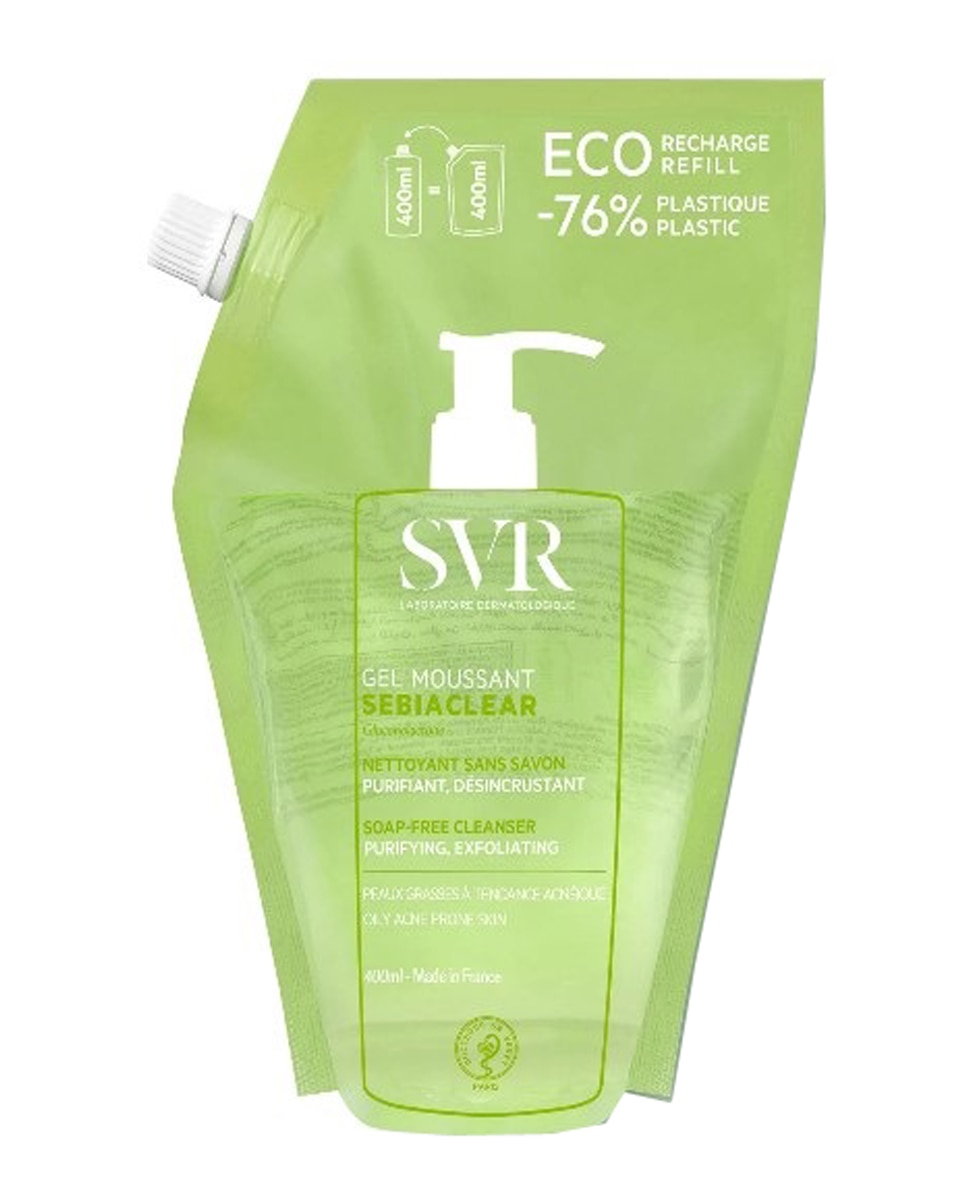 Svr - Limpiador Sin jabón Sebiaclear Gel Mouss Eco Pack 400 ml SVR.