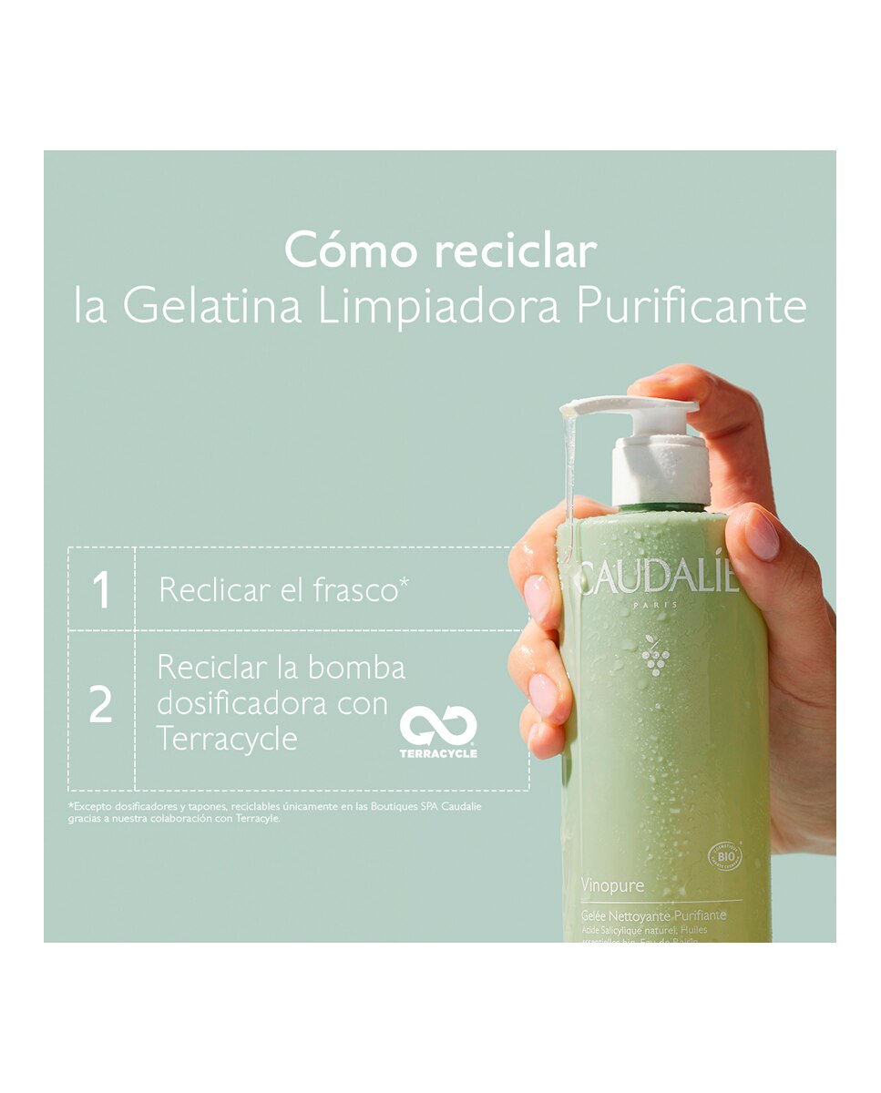Gelatina Limpiadora Purificante Vinopure Caudalie - 385 ml 9