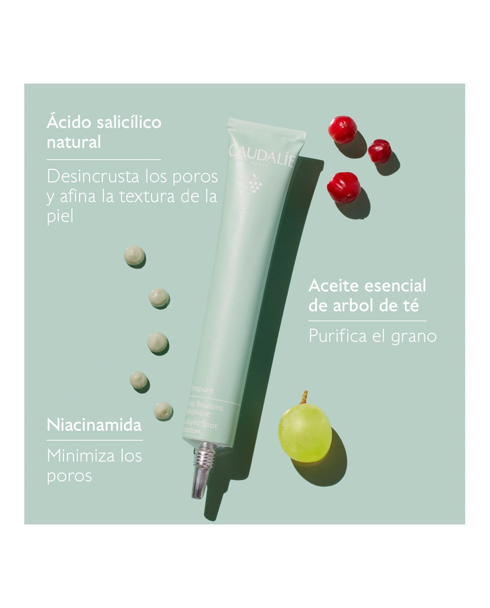Stop Granos Salicílico Vinopure Caudalie - 15 ml 4