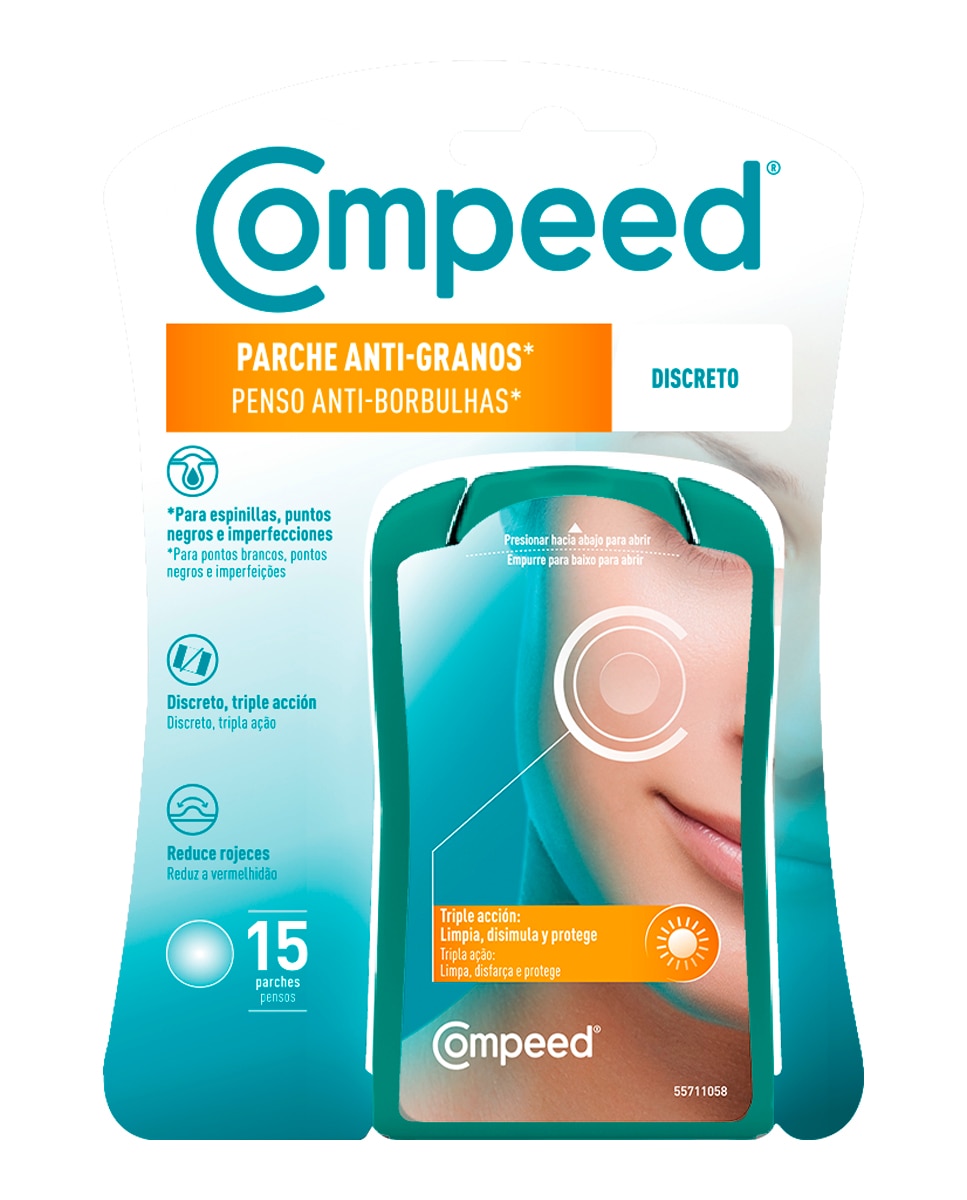 Compeed - Parches anti-granos Triple Acción Día 15 uds Compeed.