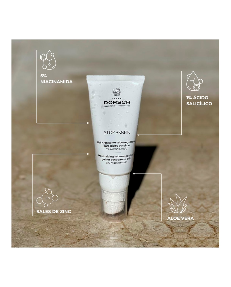 Gel hidratante seborregulador Stop Akneik 50 ml Farma Dorsch - 50 ml 4