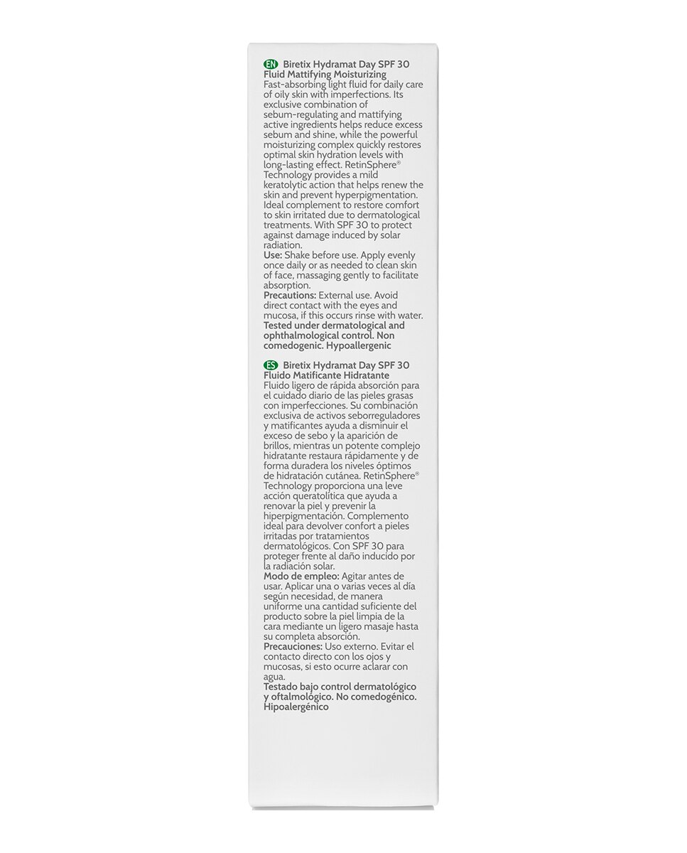 Fluído Hidratante con efecto Matificante SPF30 Biretix - 50 ml 3