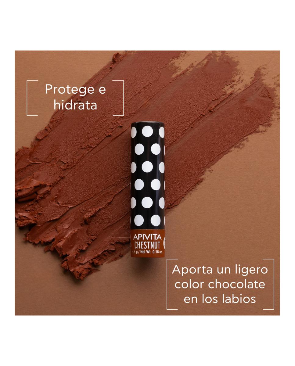 Bálsamo Labial Con Color Con Castaña 4,4 G Apivita 3