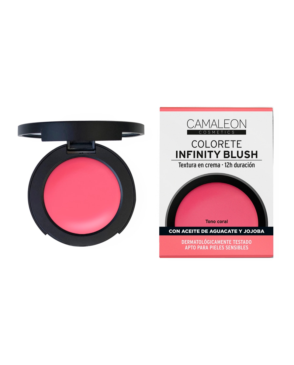 Imagen 2 de Colorete en crema Infinity Blush 4 g Camaleon Cosmetics - Coral 4 g Coral