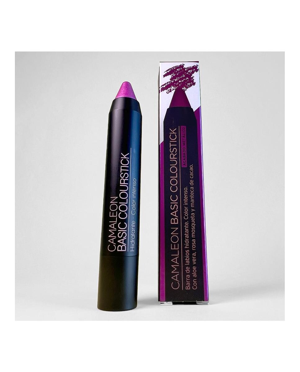 Barra de Labios Metalizada Basic Colourstick Camaleon Cosmetics Morado-5