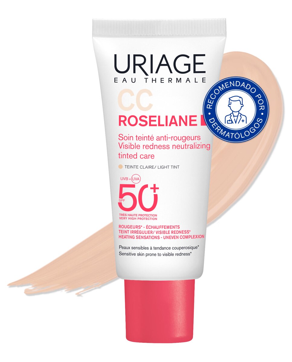Imagen 2 de Cc Cream Roséliane Spf 50+40 Ml Uriage - 40 ml