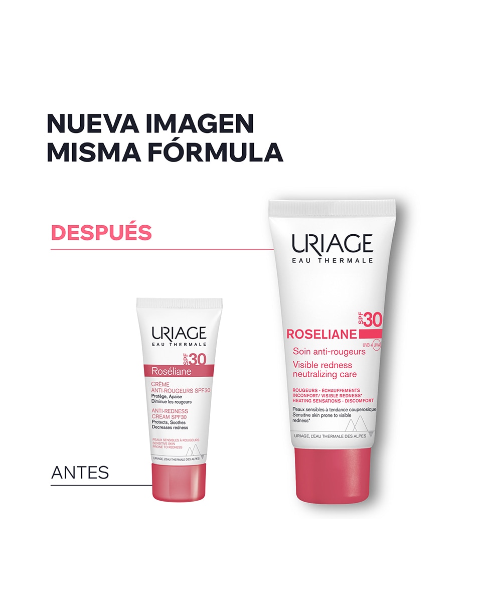 Imagen 10 de Crema Anti-rojeces Roseliane SPF30+ 40 ml Uriage - 40 ml