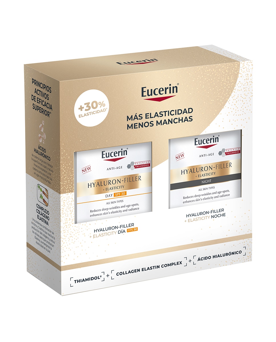 Imagen 0 de Cofre Hyaluron-Filler Crema de Día Facial FPS30 + Crema de Noche Facial Elasticity Eucerin