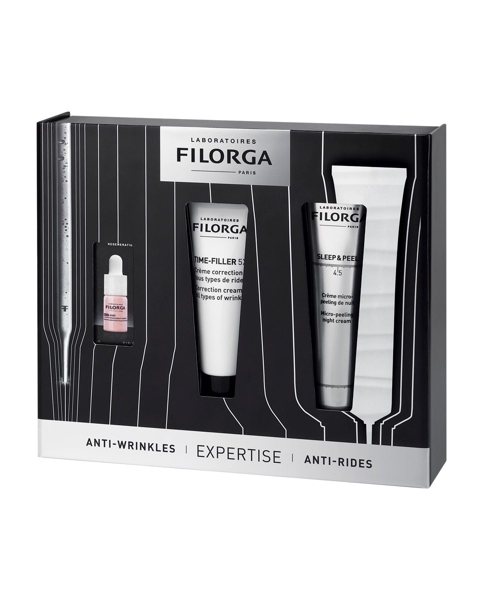 Filorga - Cofre protocolo antiedad arrugas Expert Coffret Sleep&Peel 4.5 + Time Filler Filorga.