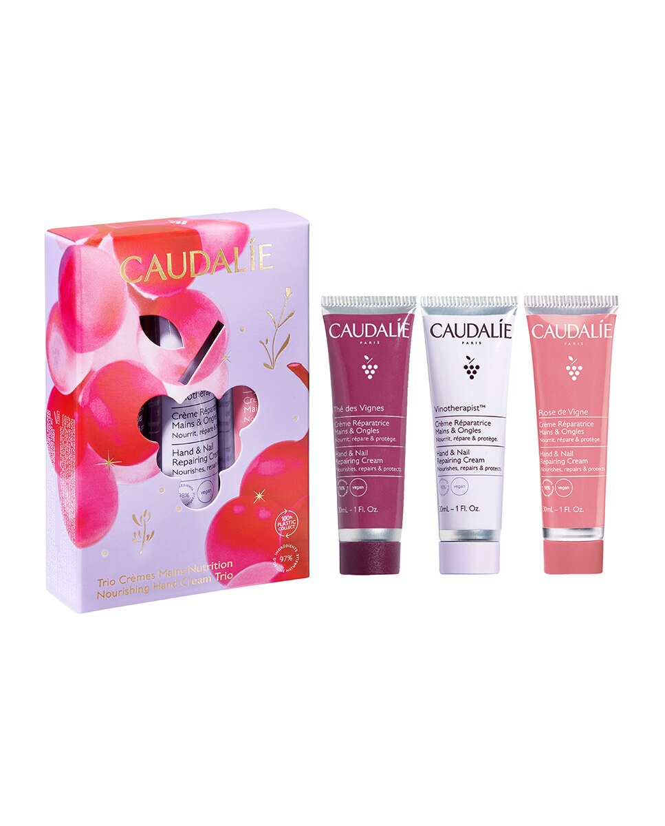 Estuche Regalo Trío Cremas para Manos Nutrición Caudalie · El